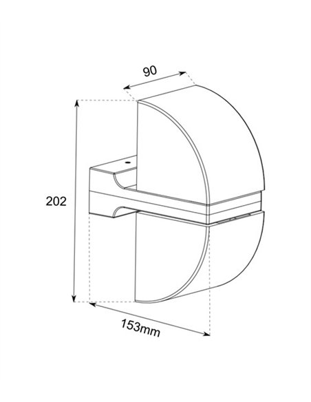 Aplique de pared de exterior Zenit - Conalux - Lámpara con 2 luces orientables