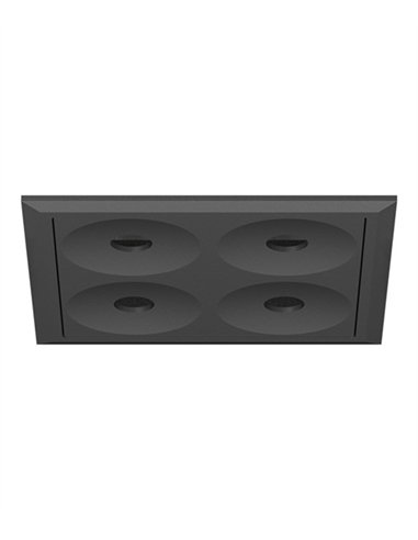 Lámpara empotrable Dot - Conalux - Foco de 4 luces, negro