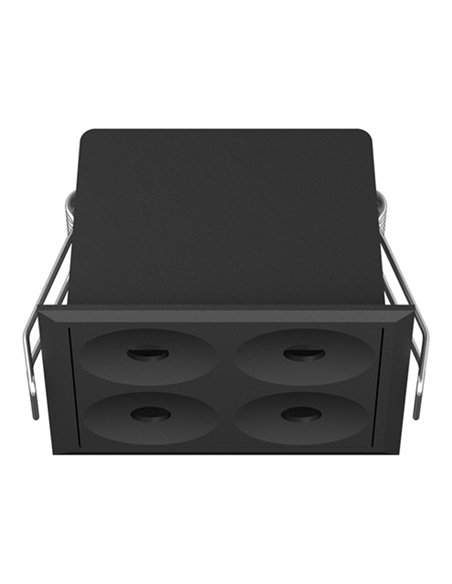 Lámpara empotrable Dot - Conalux - Foco de 4 luces, negro