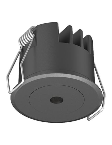 Foco empotrable Dot R - Conalux - Lámpara de techo negra, LED 3W