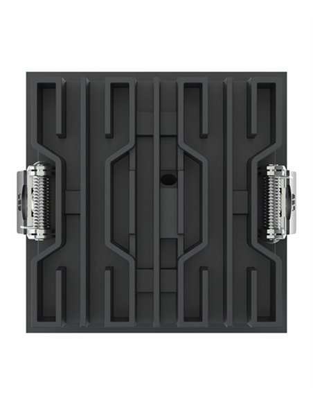Lámpara empotrable de techo Hera Q1 - Conalux - Diseño cuadrado negro, 4 focos