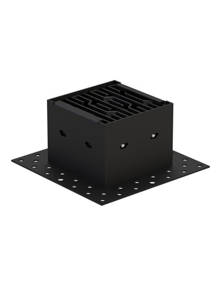 Lámpara empotrable Hera QEP - Conalux - Diseño cuadrado negro con 4 focos