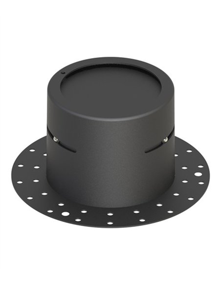 Lámpara empotrable Hera REP 12W - Conalux - Lámpara redonda negra, 2 focos