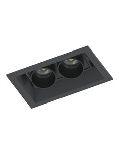 Foco empotrable Hera S2 - Conalux - Lámpara basculante en color negro, 2 luces 2