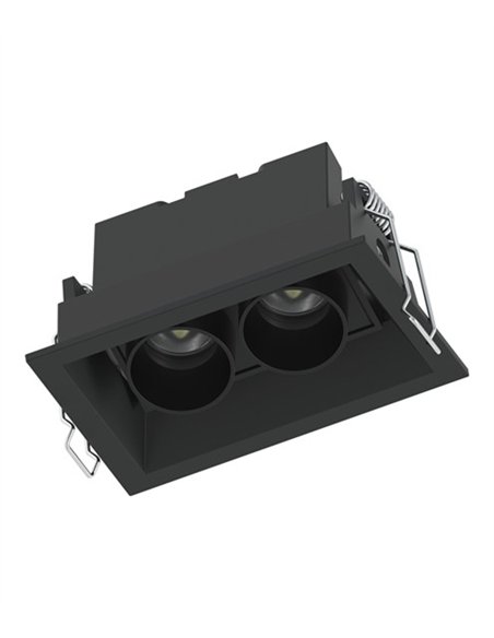 Foco empotrable Hera S2 - Conalux - Lámpara basculante en color negro, 2 luces