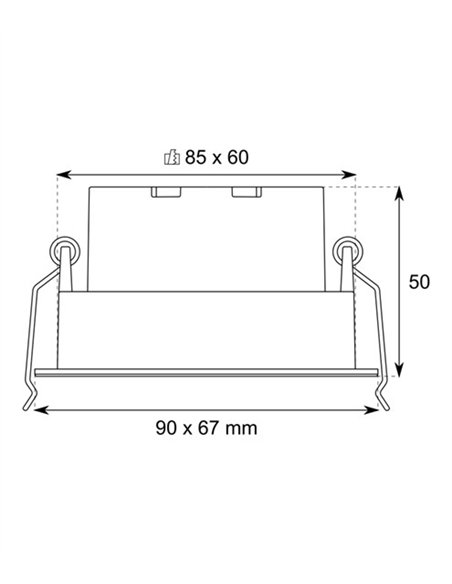 Foco empotrable Hera S2 - Conalux - Lámpara basculante en color negro, 2 luces