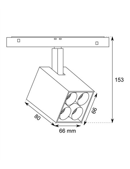Foco orientable para carril magnético - Conalux - Proyector de carril LED