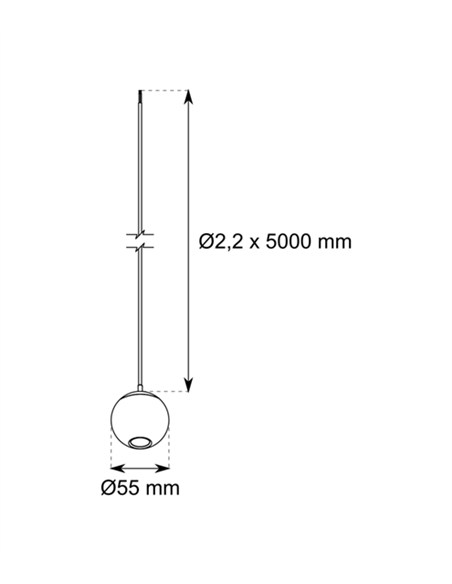 Lámpara colgante Spinne Bola - Conalux - Lámpara bola minimalista