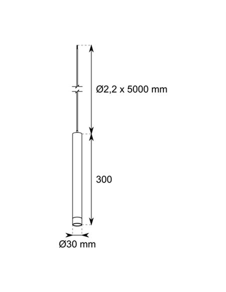 Foco colgante Spinne Tube F - Conalux - Lámpara tubular alargada, LED