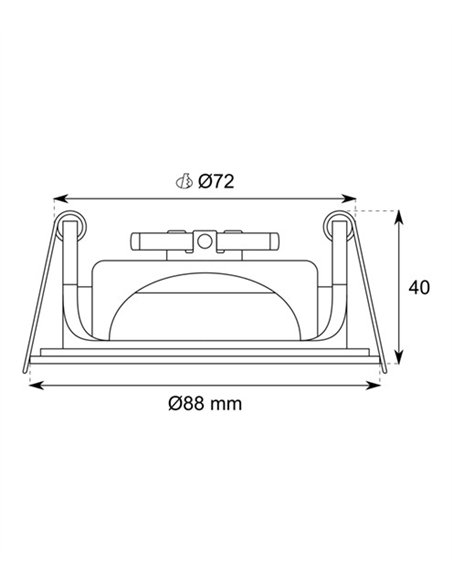Lámpara de techo empotrable 4137 - Conalux - Downlight redondo. Ø 8.8 cm