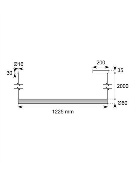 Lámpara colgante Model C2 - Conalux - Lámpara lineal de cristal