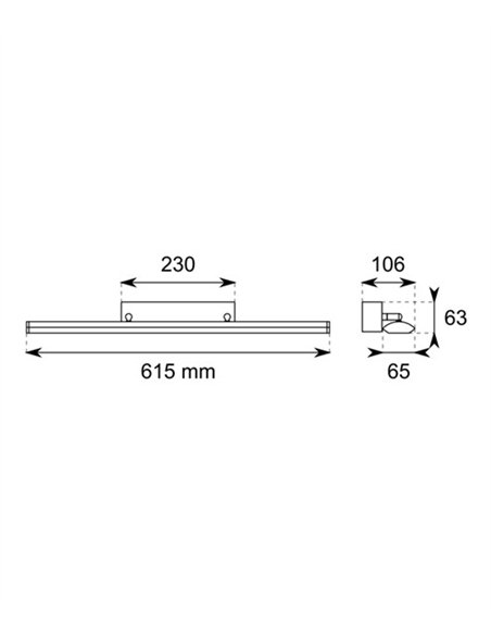 Aplique de pared Atila - Conalux - Lámpara para espejos de baño, IP44