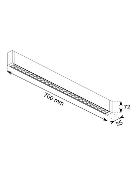 Lámpara lineal de techo 6017 - Conalux - Lámpara plafón/colgante LED