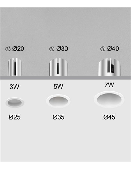 Foco empotrable de techo Estella - Conalux - Downlight redondo LED