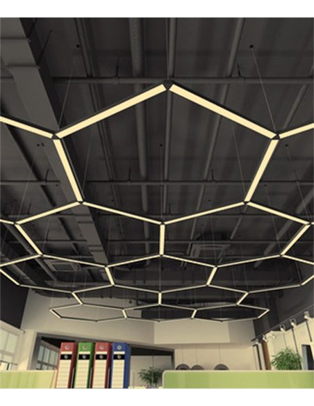 Lámpara plafón/colgante Hexa - Conalux - Lámpara lineal LED