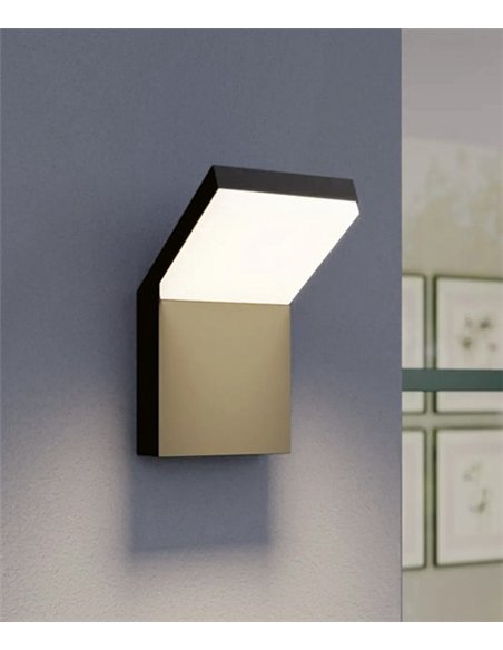 Aplique de exterior Tech - Conalux - Lámpara negra, LED regulable