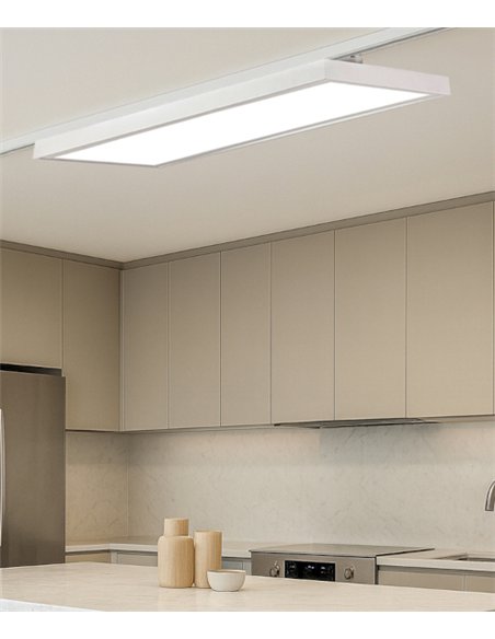 Lámpara de carril TL5005 - Conalux - Lámpara blanca rectangular, 36W/45W