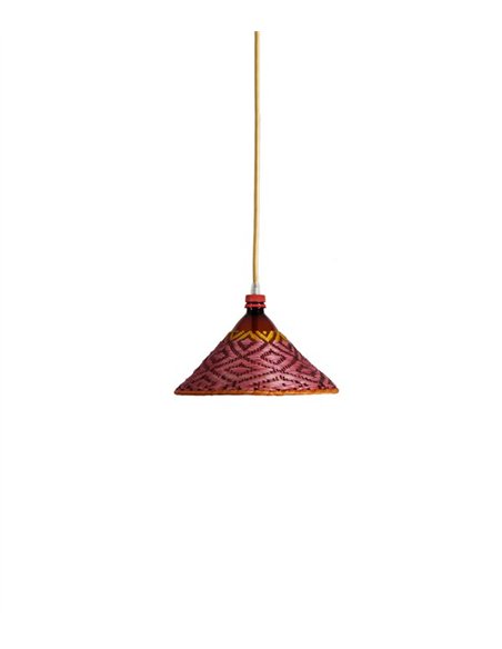Lámpara colgante Eperara-Siapidara Single S-B - PET Lamp - Lámpara artesanal de fibra natural