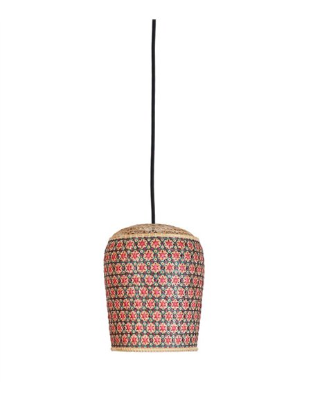 Lámpara colgante Pikul Single S - PET Lamp - Pantalla de fibra natural reciclada de bambú