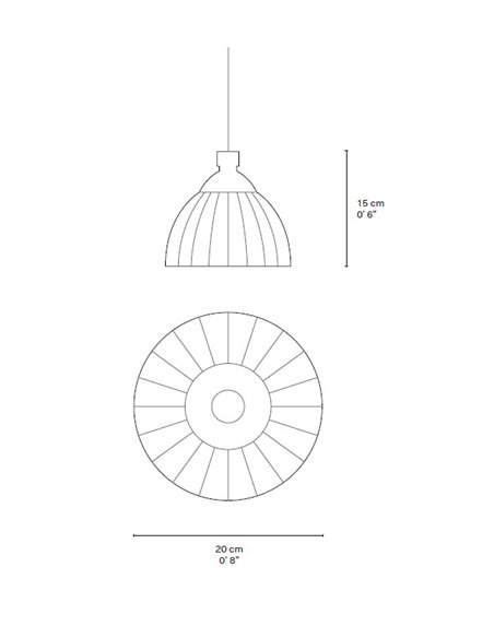 Lámpara colgante Eperara-Siapidara Single S-A - PET Lamp - Lámpara artesanal verde, fibra natural
