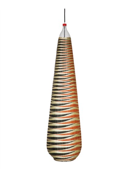 Lámpara colgante Ibisi Medium - PET Lamp - Pantalla de fibras naturales de bambú, artesanal