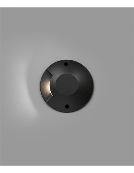 Lámpara de suelo de exterior Loth - Faro - Lámpara de aluminio negro, Ø 20 cm