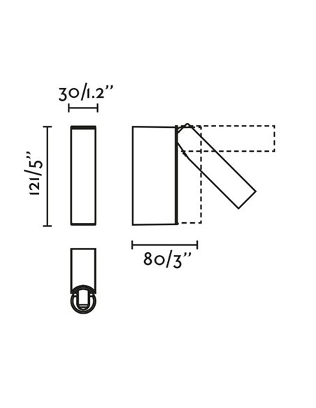 Aplique de pared Cronos - Faro - Lámpara con lector orientable