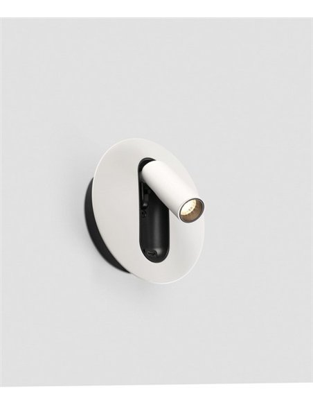 Aplique de pared Timit - Faro - Foco orientable LED con USB