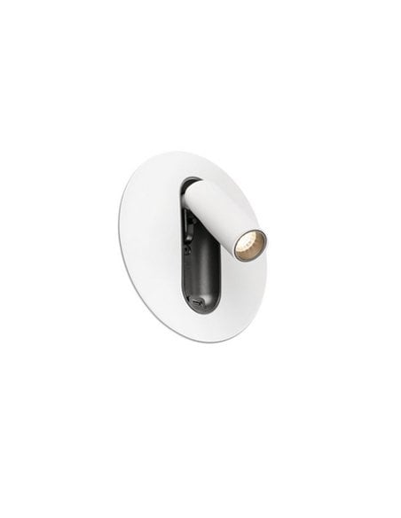 Aplique de pared Timit - Faro - Foco orientable LED con USB