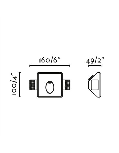 Lámpara empotrable de pared Tuk - Faro - Lámpara de yeso LED