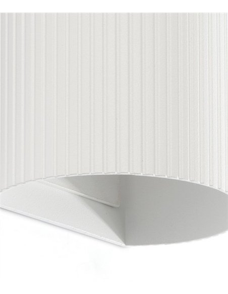 Aplique de pared Sole - Faro - Doble iluminación, pantalla estriada