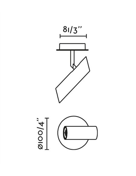 Proyector de techo empotrable Leo - Faro - Lámpara orientable LED