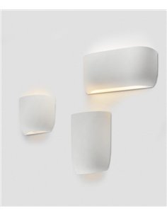 Aplique de pared Kappu - Faro - Lámpara moderna de yeso, luz bidireccional