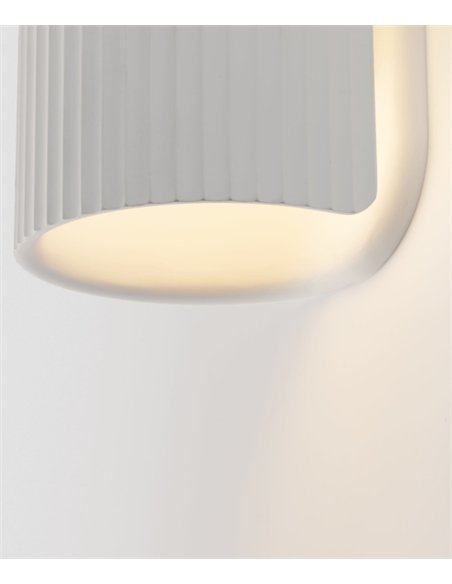 Aplique de pared Trama - Faro - Lámpara de yeso, luz unidireccional o bidireccional
