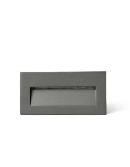 Lámpara empotrable de pared Mani - Faro - Diseño rectangular, LED regulable