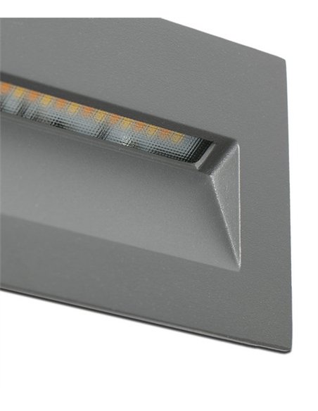 Lámpara empotrable de pared Mani - Faro - Diseño rectangular, LED regulable