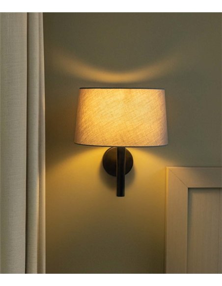 Aplique de pared Windsor - Faro - Pantalla gris, luz ambiental