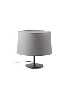Lámpara de mesa Windsor - Faro - Pantalla de tela gris 2
