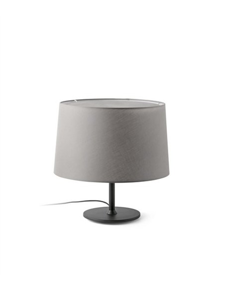 Lámpara de mesa Windsor - Faro - Pantalla de tela gris