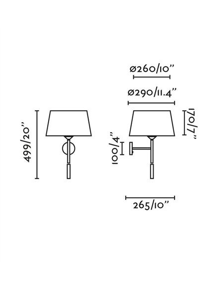 Aplique de pared Windsor - Faro - Lámpara con lector LED