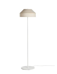 Lámpara de pie Rizzo - Massmi - Lámpara blanca con pantalla de lino natural 2
