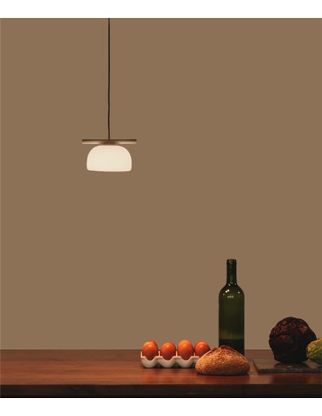 Lámpara colgante Belle Single Cristal - Nexia - Pantalla de vidrio