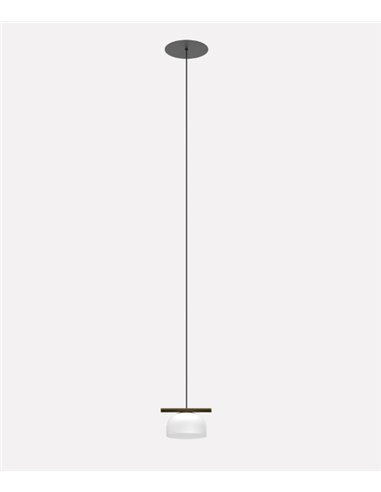 Lámpara colgante Belle Single Cristal - Nexia - Pantalla de vidrio
