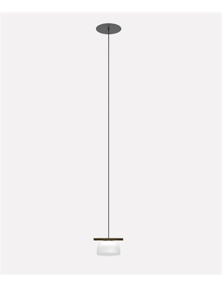 Lámpara colgante Belle Single Cristal - Nexia - Pantalla de vidrio