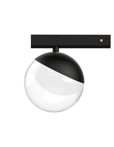 Lámpara de carril 48V - Nexia - Lámpara negra tipo bola