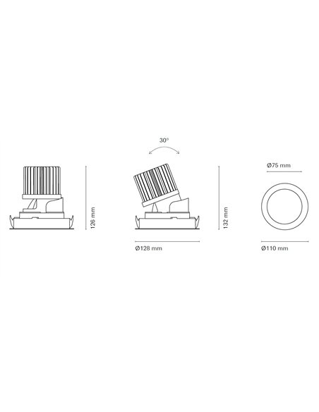 Downlight técnico Topo - Nexia - Foco orientable LED