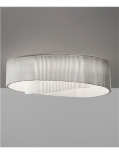 Plafón de techo Anel - a-emotional light - Pantalla decorativa de acero blanco 2
