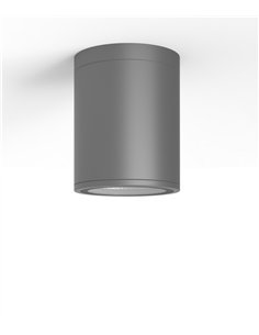 Plafón de exterior Porto - Iberlamp - Diseño cilíndrico antracita 2
