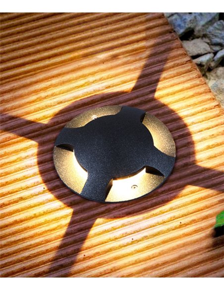 Lámpara empotrable de suelo Mijas - Iberlamp - Lámpara de exterior LED, antracita