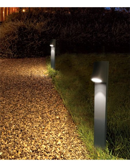 Baliza de exterior Helio - Iberlamp - Lámpara LED antracita, altura: 78 cm
